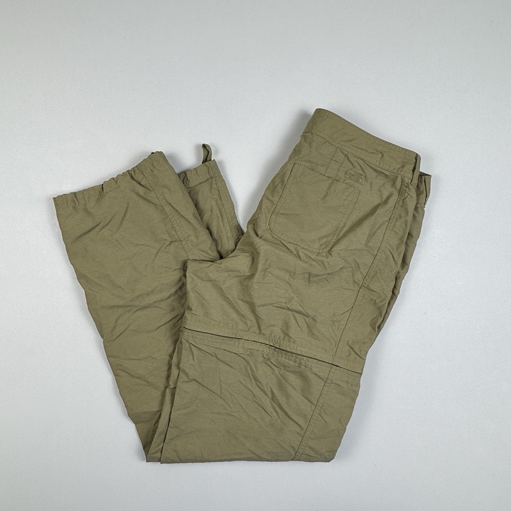 The North Face Womens Size 10 Khaki CONVERTIBLE Outdoor Hiking Pants Gorpcore‎